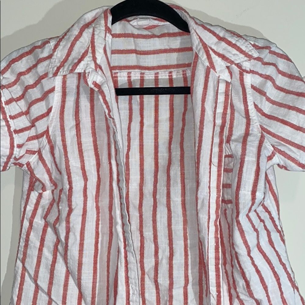 Pink, White button down blouse!